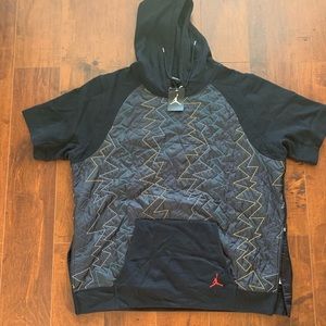 Men’s Nike Jordan Quilted Short Sleeve Hoodie NWT
